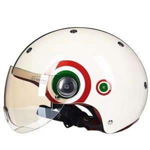 Alternative view of BEON B103 Retro Half Face Helmet (with Lens)