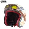 Soman Retro Open Face 3/4 Helmet (with Googles)